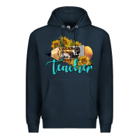 Navy Western Teacher Pencil Premium Hoodie - LillyAllenDesigns