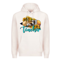Pale Pink Western Teacher Pencil Premium Hoodie - LillyAllenDesigns