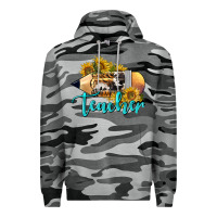 Slate Camo Western Teacher Pencil Premium Hoodie - LillyAllenDesigns
