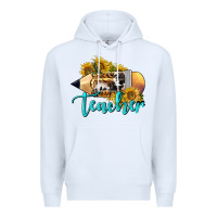 White Western Teacher Pencil Premium Hoodie - LillyAllenDesigns