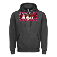 Charcoal Heather Happy valentines day gnomes rose Zipper Hoodie - RanaPortraitStore