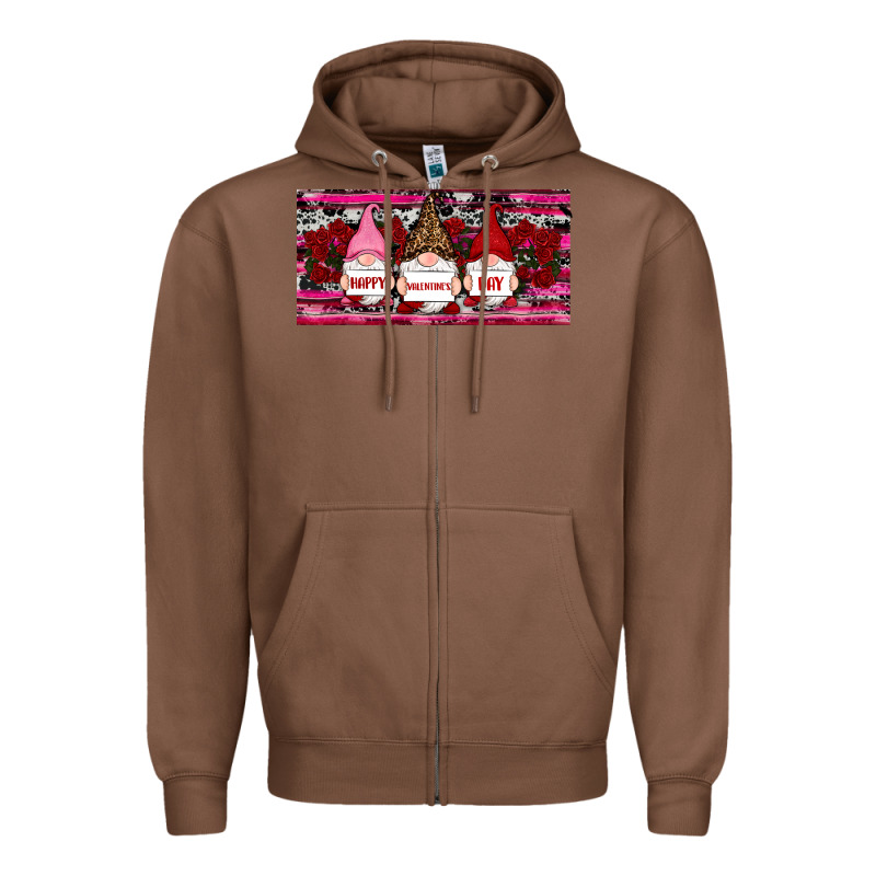 Happy Valentines Day Gnomes Rose Zipper Hoodie by RanaPortraitStore | Teevron