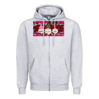 Heather Grey Happy valentines day gnomes rose Zipper Hoodie - RanaPortraitStore