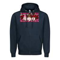 Navy Happy valentines day gnomes rose Zipper Hoodie - RanaPortraitStore