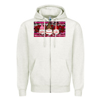 Oatmeal Heather Happy valentines day gnomes rose Zipper Hoodie - RanaPortraitStore