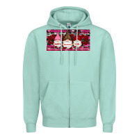 Seafoam Happy valentines day gnomes rose Zipper Hoodie - RanaPortraitStore