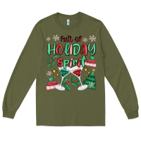 Army Green full of holiday Long Sleeve Tee - MaliasSmallBusiness
