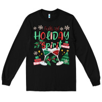 Black full of holiday Long Sleeve Tee - MaliasSmallBusiness