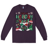 Plum full of holiday Long Sleeve Tee - MaliasSmallBusiness