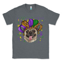 Charcoal Heather Mardi gras hat pug Classic Tee - RanaPortraitStore