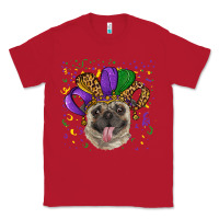 Red Mardi gras hat pug Classic Tee - RanaPortraitStore