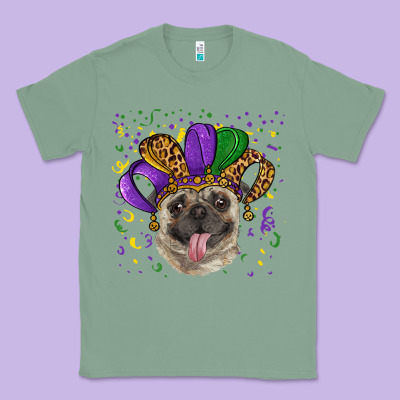 Mardi Gras Hat Pug Classic Tee Designed By Ranaportraitstore