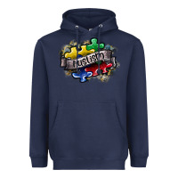 Navy austism Heavyweight Hoodie - SublimationCraftShop