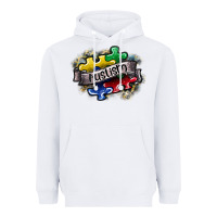 White austism Heavyweight Hoodie - SublimationCraftShop