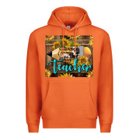Carrot Western Teacher Pencil With Sunflowers Premium Hoodie - LillyAllenDesigns