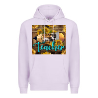 Lilac Western Teacher Pencil With Sunflowers Premium Hoodie - LillyAllenDesigns