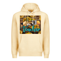 Pina Colada Western Teacher Pencil With Sunflowers Premium Hoodie - LillyAllenDesigns