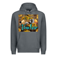 Rock Western Teacher Pencil With Sunflowers Premium Hoodie - LillyAllenDesigns