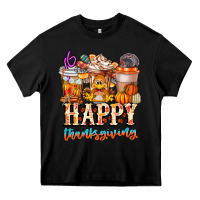 Black happy thanksgiving Heavy Core Tee - CowhideDigitalArt