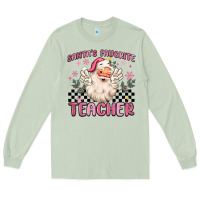 Matcha santa's favorite teacher Long Sleeve Tee - MaliasSmallBusiness