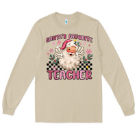 Mushroom santa's favorite teacher Long Sleeve Tee - MaliasSmallBusiness