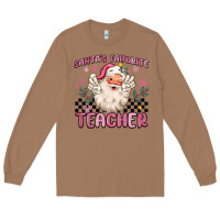 Toasted Coconut santa's favorite teacher Long Sleeve Tee - MaliasSmallBusiness