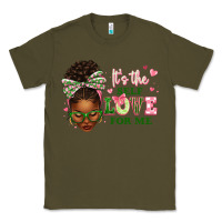 Army Green sorority colors it's the self love for me afro wom Classic Tee - texasbilliewilder