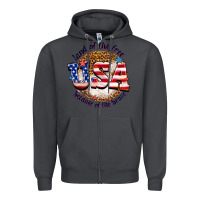 Smoke land of the free usa because of the brave billie w Zipper Hoodie - texasbilliewilder