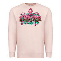 Pale Pink survivor Premium Sweatshirt - AdoDesignShop