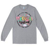 Heather Grey medical assistant nurse Long Sleeve Tee - MaliasSmallBusiness