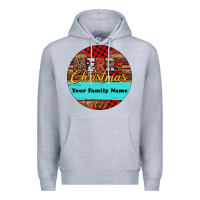 Heather Grey (preview)custom christmas ornament Premium Hoodie - Jasminsmagicworld