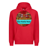 Red (preview)custom christmas ornament Premium Hoodie - Jasminsmagicworld