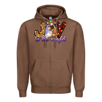 Chestnut joy to the world Zipper Hoodie - Zillion Design Studio