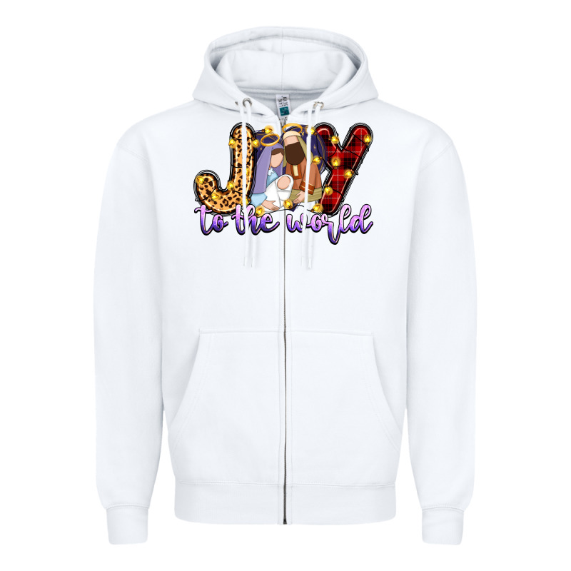 Joy To The World Zipper Hoodie by Zillion Design Studio | Teevron
