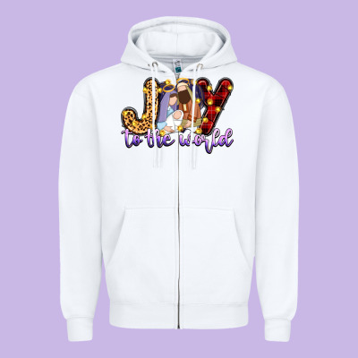 Zipper Hoodie joy to the world