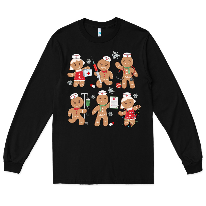 Nurse Gingerbread Long Sleeve Tee by MaliasSmallBusiness | Teevron