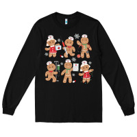 Black nurse gingerbread Long Sleeve Tee - MaliasSmallBusiness