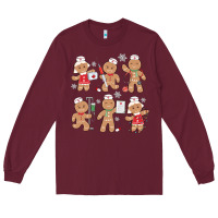 Burgundy nurse gingerbread Long Sleeve Tee - MaliasSmallBusiness
