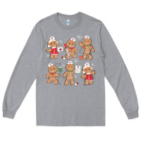 Heather Grey nurse gingerbread Long Sleeve Tee - MaliasSmallBusiness