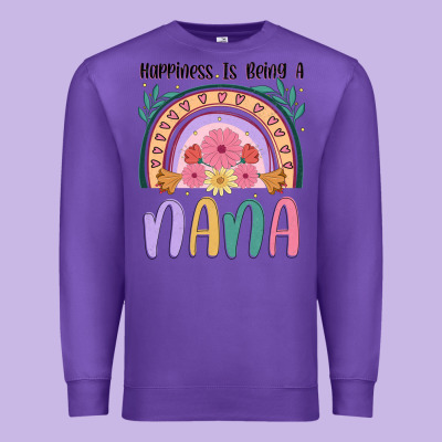 Happiness Is Being A Nana Premium Sweatshirt Designed By Jahusdesignshop