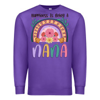 Purple happiness is being a nana Premium Sweatshirt - JahusDesignShop
