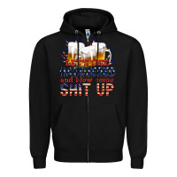 Black lets get hammered Zipper Hoodie - texasbilliewilder