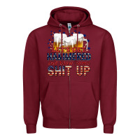 Burgundy lets get hammered Zipper Hoodie - texasbilliewilder