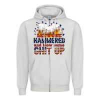Dove Grey lets get hammered Zipper Hoodie - texasbilliewilder