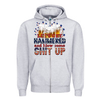 Heather Grey lets get hammered Zipper Hoodie - texasbilliewilder