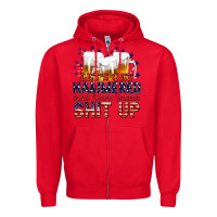 Red lets get hammered Zipper Hoodie - texasbilliewilder