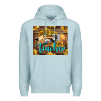 Blue Mist Western Teacher Pencil With Sunflowers Premium Hoodie - LillyAllenDesigns