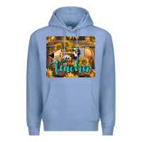 Colony Blue Western Teacher Pencil With Sunflowers Premium Hoodie - LillyAllenDesigns