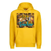 Lemon Western Teacher Pencil With Sunflowers Premium Hoodie - LillyAllenDesigns