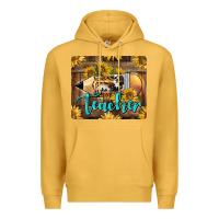 Mustard Western Teacher Pencil With Sunflowers Premium Hoodie - LillyAllenDesigns